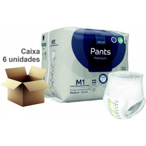 Fralda cueca Abena Pants Premium M1 - Caixa de 6 embalagens